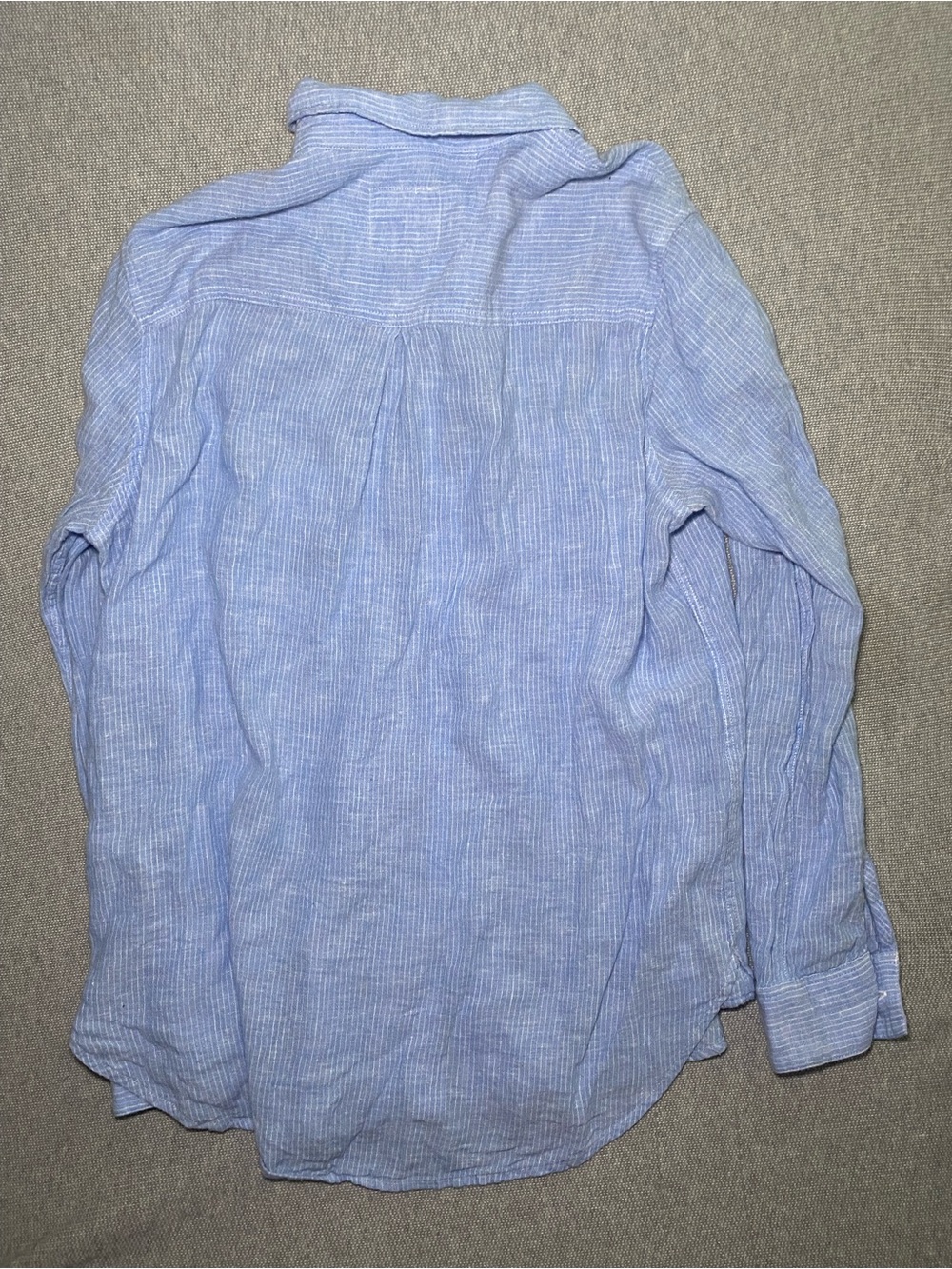 Rails Charli Button Down Shirt Stripe Semi Sheer Linen Blue White Size Small - Picture 3 of 8